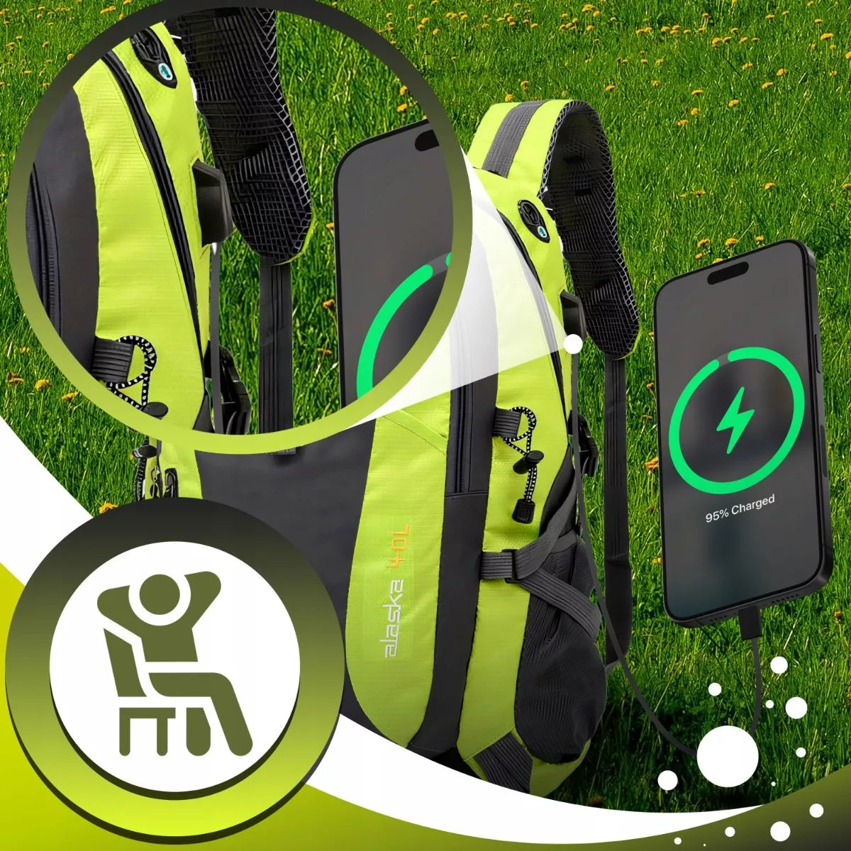 XXL kelioninė kuprinė – lėktuvo ir stovyklavimo kelionėms