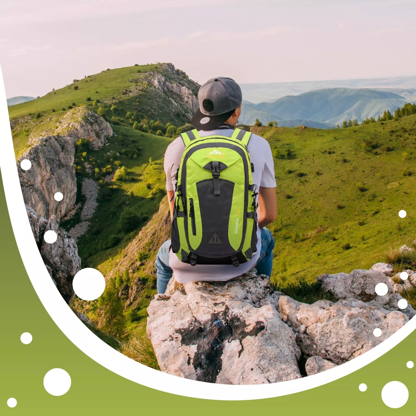 XXL kelioninė kuprinė – lėktuvo ir stovyklavimo kelionėms