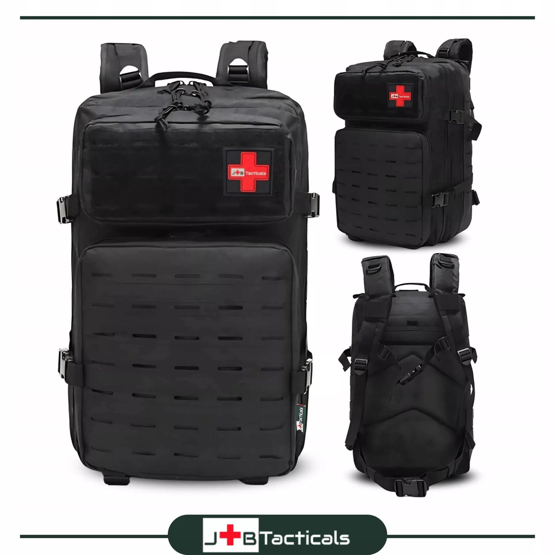 Karinė turistinė kuprinė 45L juoda