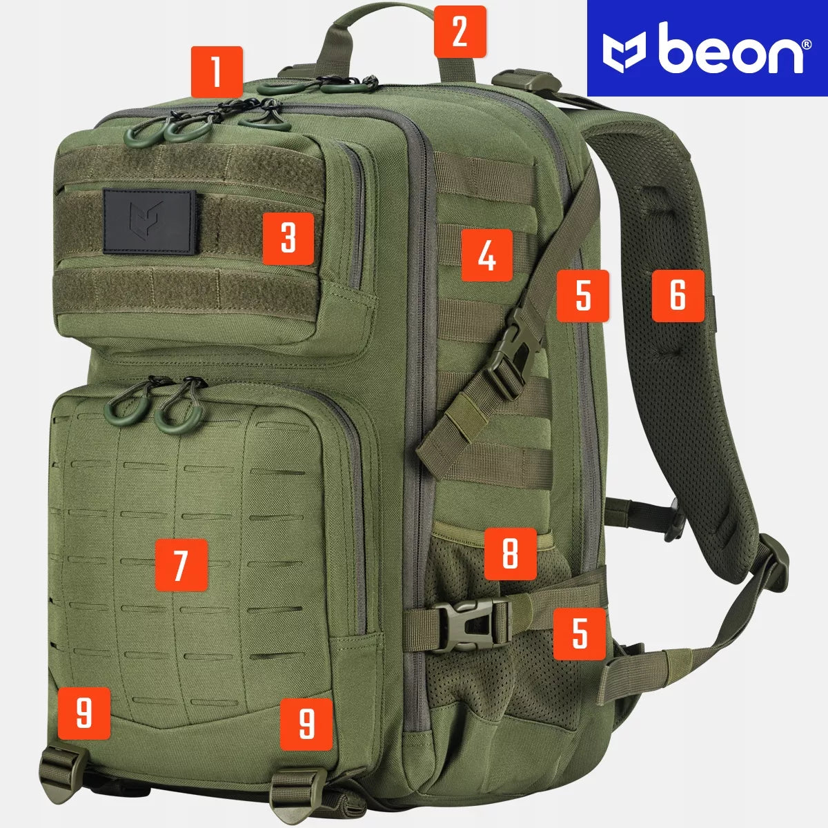 Taktinė karinė kuprinė 20-40 l