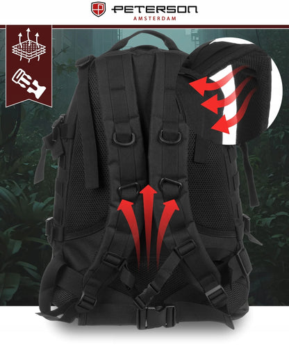 Taktinė kuprinė, 40L, juoda