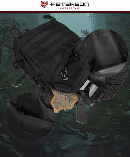 Taktinė kuprinė, 40L, juoda
