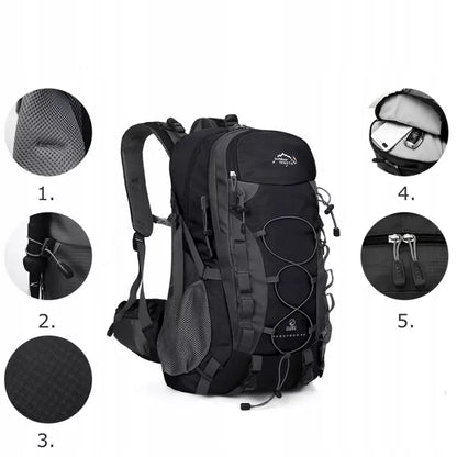 Kelionių kuprinė 25L Traper 1 MĖLYNA su lietaus uždangalu 45l