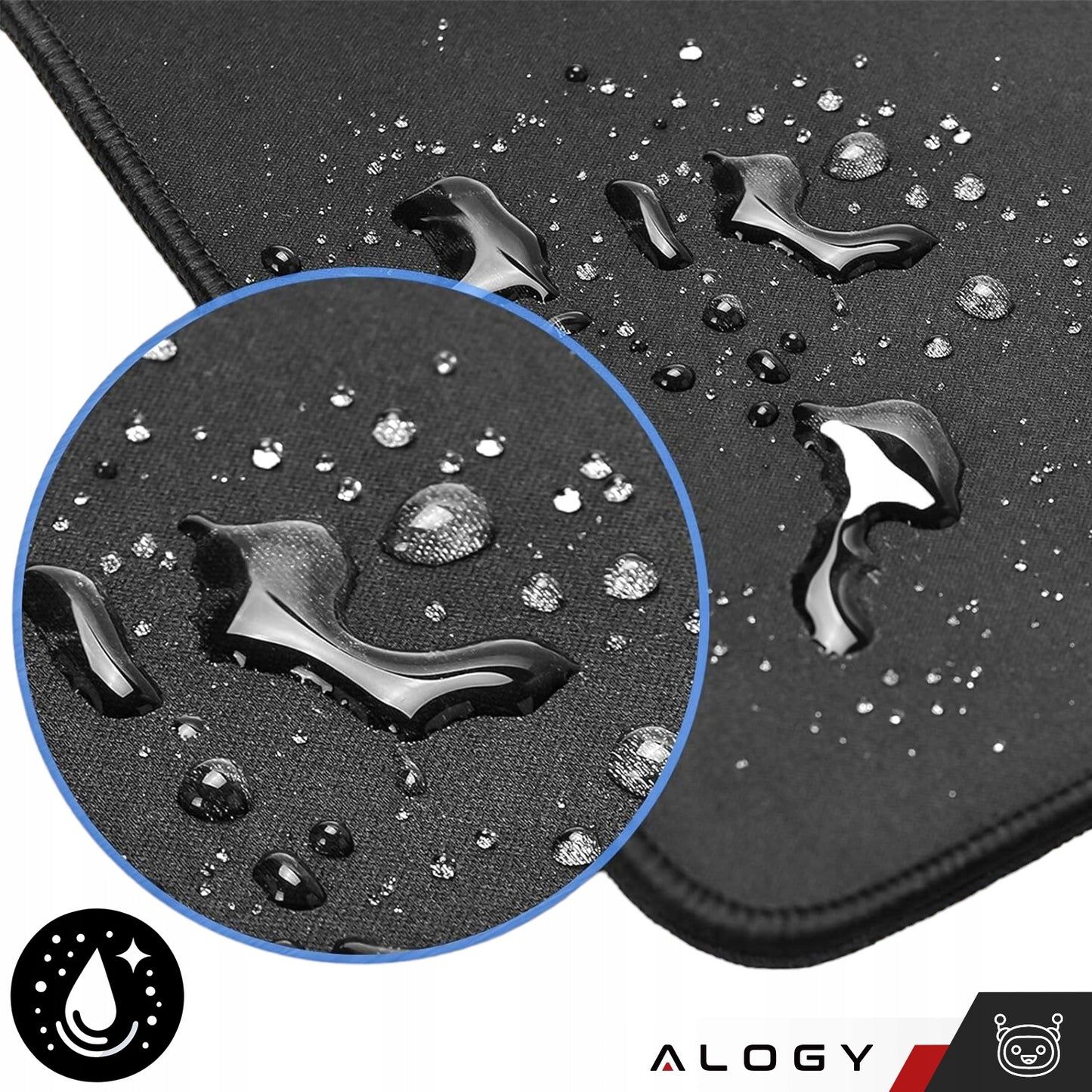 Pelės kilimėlis 80x40 juodas žaidimų stalo kilimėlis