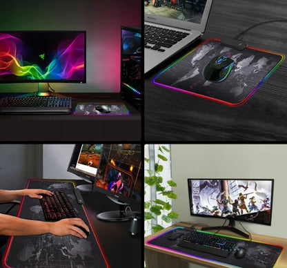 Žaidimų kilimėlis pelėms RGB 90x40cm White XXXXL