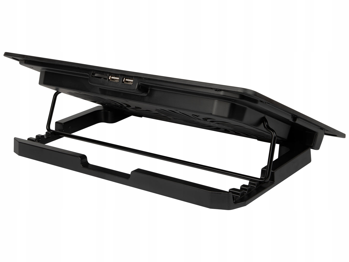 AUŠINIMO STOVAS NEŠIOJAMAM KOMPIUTERIUI 12-17" REGLIUOJAMAS 2 VENTILIATORIAI USB LED