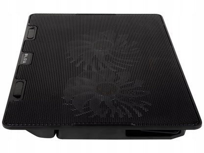 AUŠINIMO STOVAS NEŠIOJAMAM KOMPIUTERIUI 12-17" REGLIUOJAMAS 2 VENTILIATORIAI USB LED