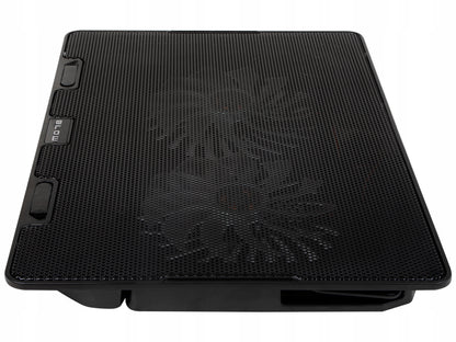 AUŠINIMO STOVAS NEŠIOJAMAM KOMPIUTERIUI 12-17" REGLIUOJAMAS 2 VENTILIATORIAI USB LED