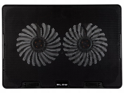 AUŠINIMO STOVAS NEŠIOJAMAM KOMPIUTERIUI 12-17" REGLIUOJAMAS 2 VENTILIATORIAI USB LED