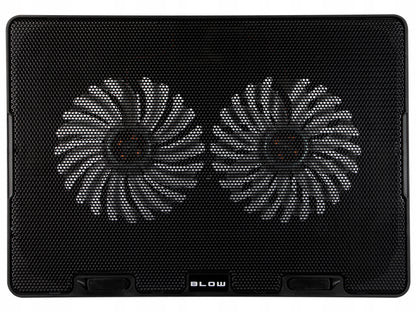 AUŠINIMO STOVAS NEŠIOJAMAM KOMPIUTERIUI 12-17" REGLIUOJAMAS 2 VENTILIATORIAI USB LED