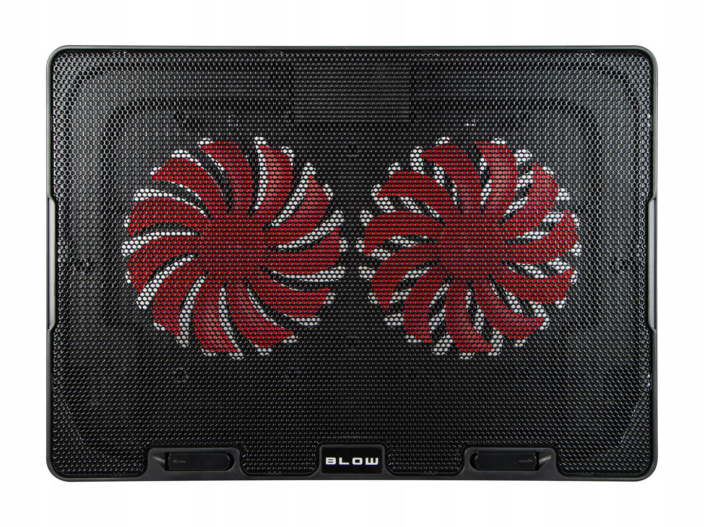 Nešiojamojo kompiuterio aušinimo stovas 12-17 colių, USB, LED, raudonas, 2 ventiliatoriai