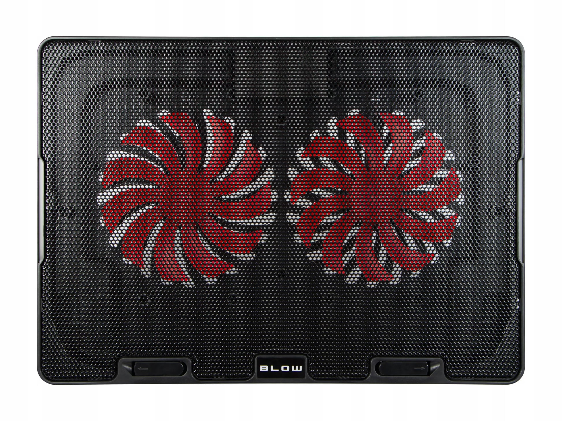 Nešiojamojo kompiuterio aušinimo stovas 12-17 colių, USB, LED, raudonas, 2 ventiliatoriai