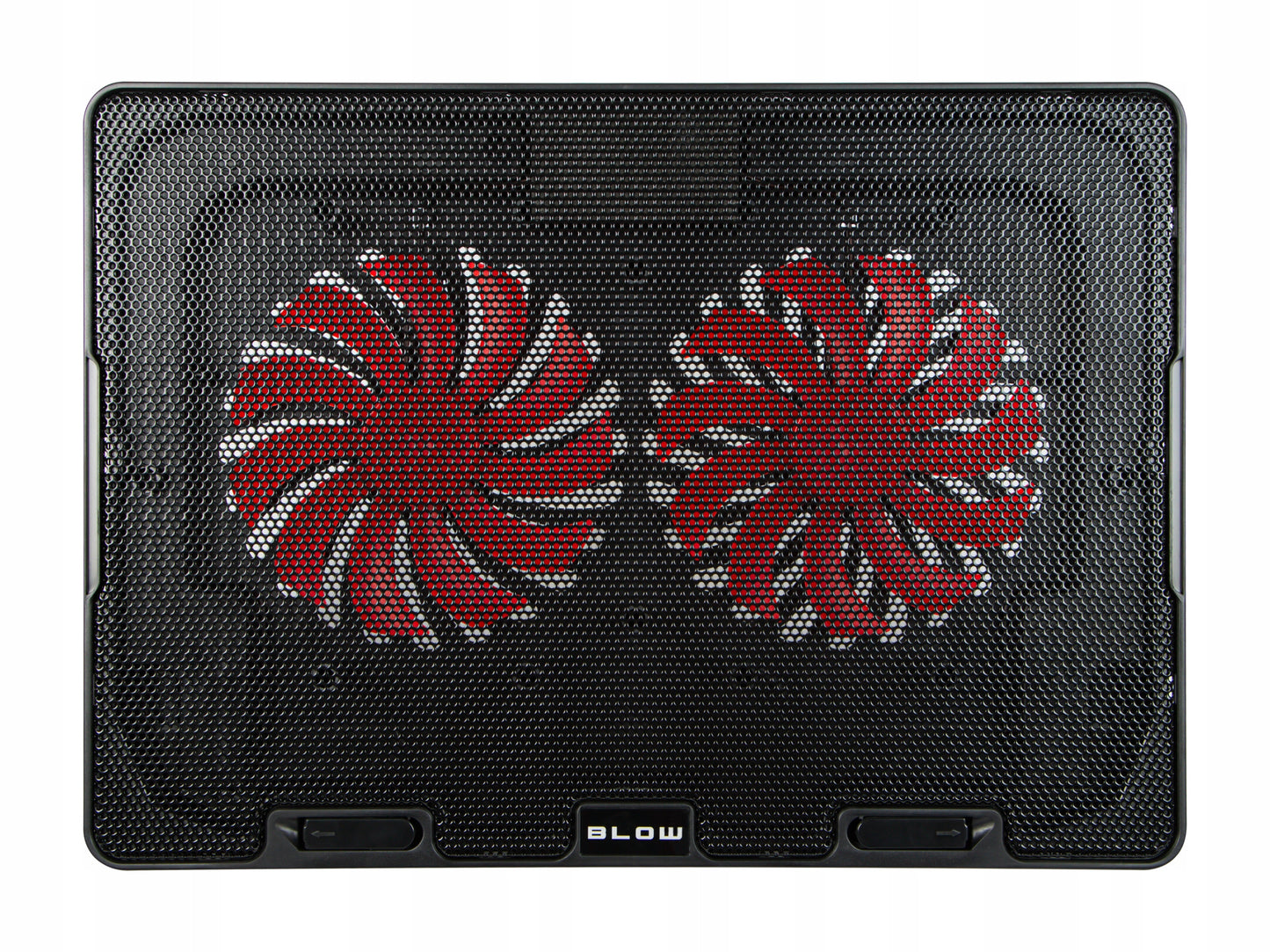 Nešiojamojo kompiuterio aušinimo stovas 12-17 colių, USB, LED, raudonas, 2 ventiliatoriai