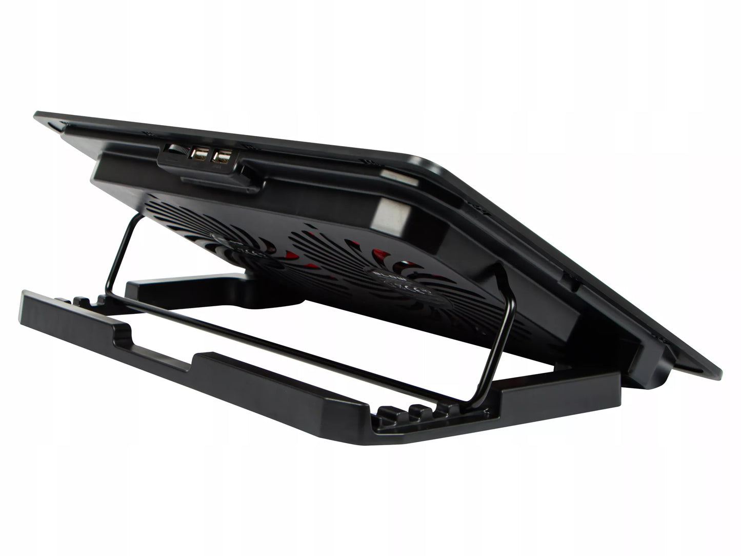 Nešiojamojo kompiuterio aušinimo stovas 12-17 colių, USB, LED, raudonas, 2 ventiliatoriai