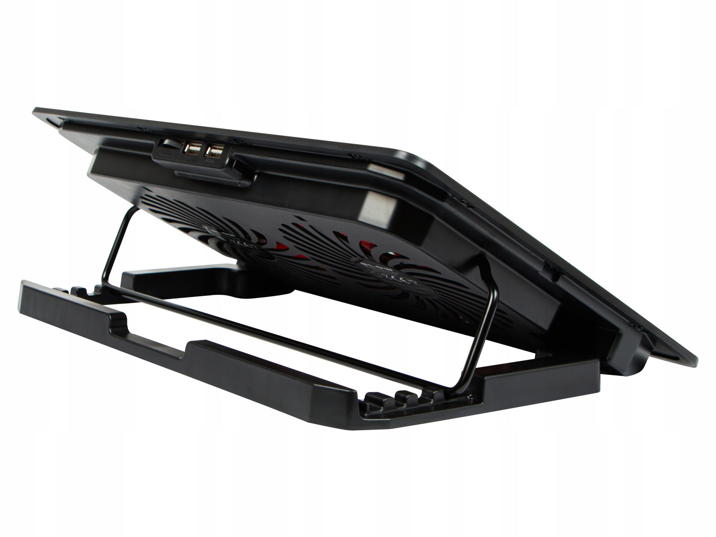 Nešiojamojo kompiuterio aušinimo stovas 12-17 colių, USB, LED, raudonas, 2 ventiliatoriai