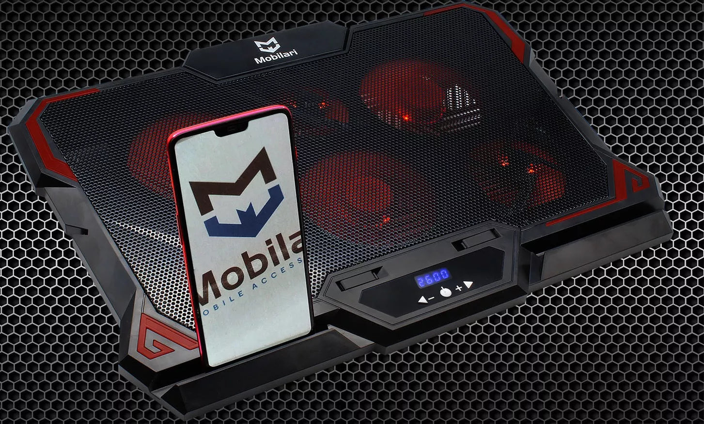 Aušinimo stovas nešiojamojo kompiuterio, 12-17 colių, su LED ekranu