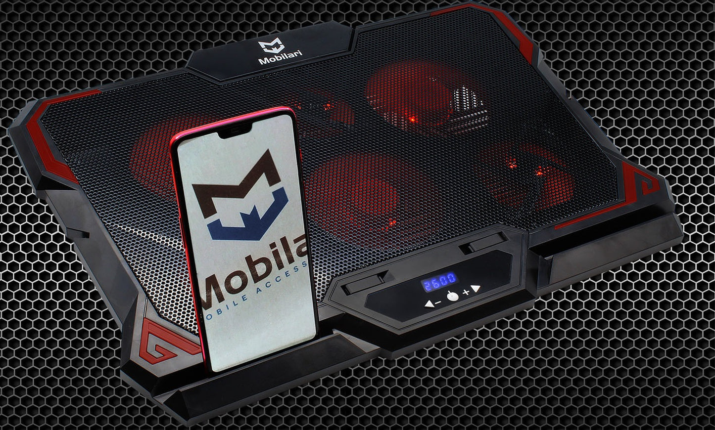 Aušinimo stovas nešiojamojo kompiuterio, 12-17 colių, su LED ekranu