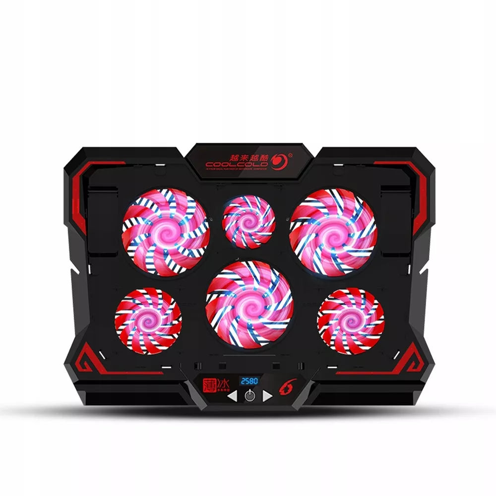 Aušinimo stovas nešiojamojo kompiuterio, 12-17 colių, su LED ekranu