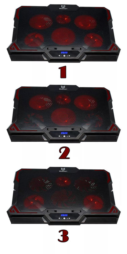 Aušinimo stovas nešiojamojo kompiuterio, 12-17 colių, su LED ekranu