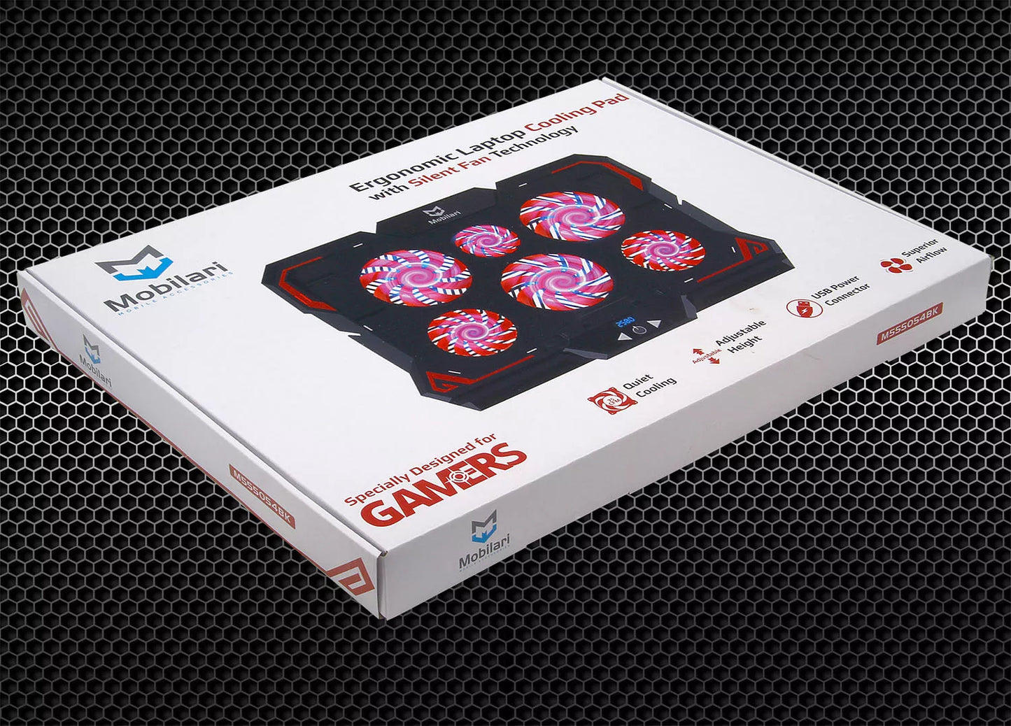 Aušinimo stovas nešiojamojo kompiuterio, 12-17 colių, su LED ekranu