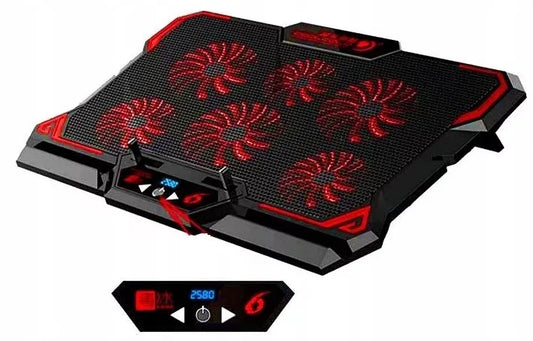 Aušinimo stovas nešiojamojo kompiuterio, 12-17 colių, su LED ekranu