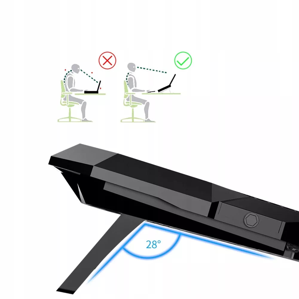 Aušinimo stovas nešiojamojo kompiuterio, 12-17 colių, su LED ekranu