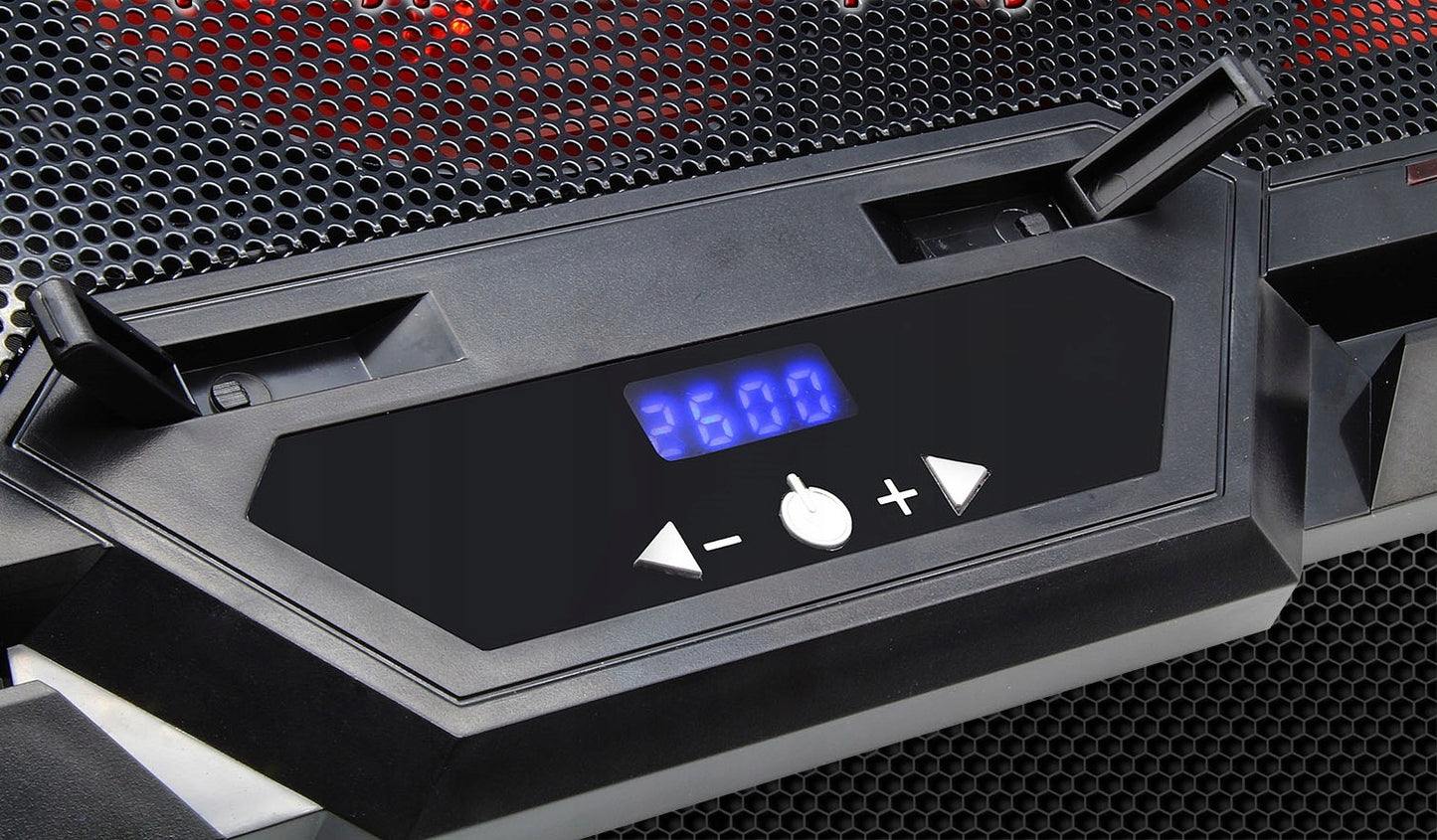 Aušinimo stovas nešiojamojo kompiuterio, 12-17 colių, su LED ekranu