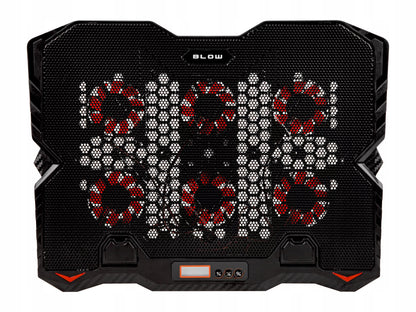 Aušinimo stovas nešiojamam kompiuteriui 15,6' žaidimams, didelis, LED, USB šakytuvas