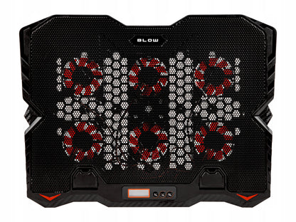 Aušinimo stovas nešiojamam kompiuteriui 15,6' žaidimams, didelis, LED, USB šakytuvas