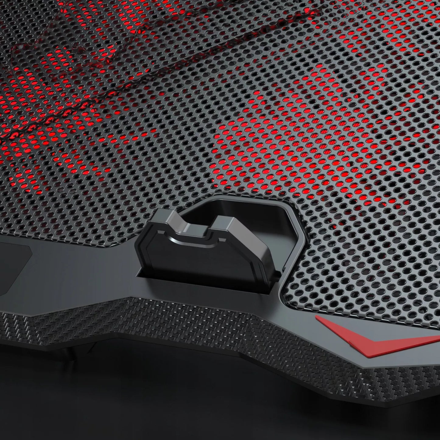 Aušinimo stovas nešiojamam kompiuteriui 15,6' žaidimams, didelis, LED, USB šakytuvas