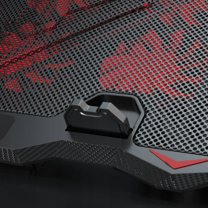 Aušinimo stovas nešiojamam kompiuteriui 15,6' žaidimams, didelis, LED, USB šakytuvas