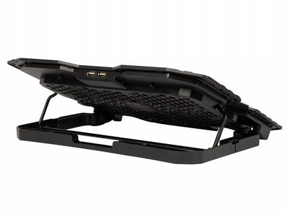 Aušinimo stovas nešiojamam kompiuteriui 15,6' žaidimams, didelis, LED, USB šakytuvas