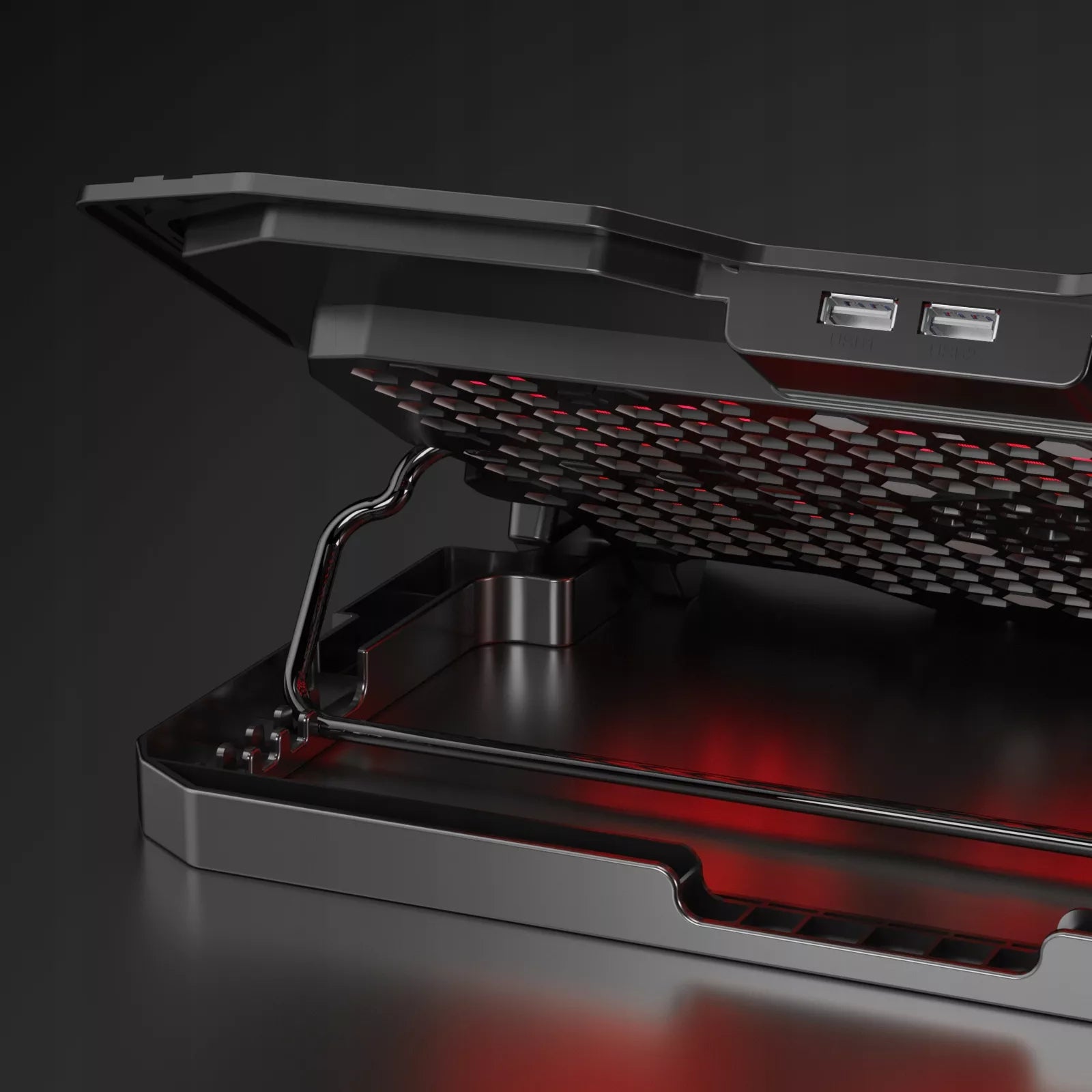 Aušinimo stovas nešiojamam kompiuteriui 15,6' žaidimams, didelis, LED, USB šakytuvas