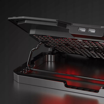 Aušinimo stovas nešiojamam kompiuteriui 15,6' žaidimams, didelis, LED, USB šakytuvas
