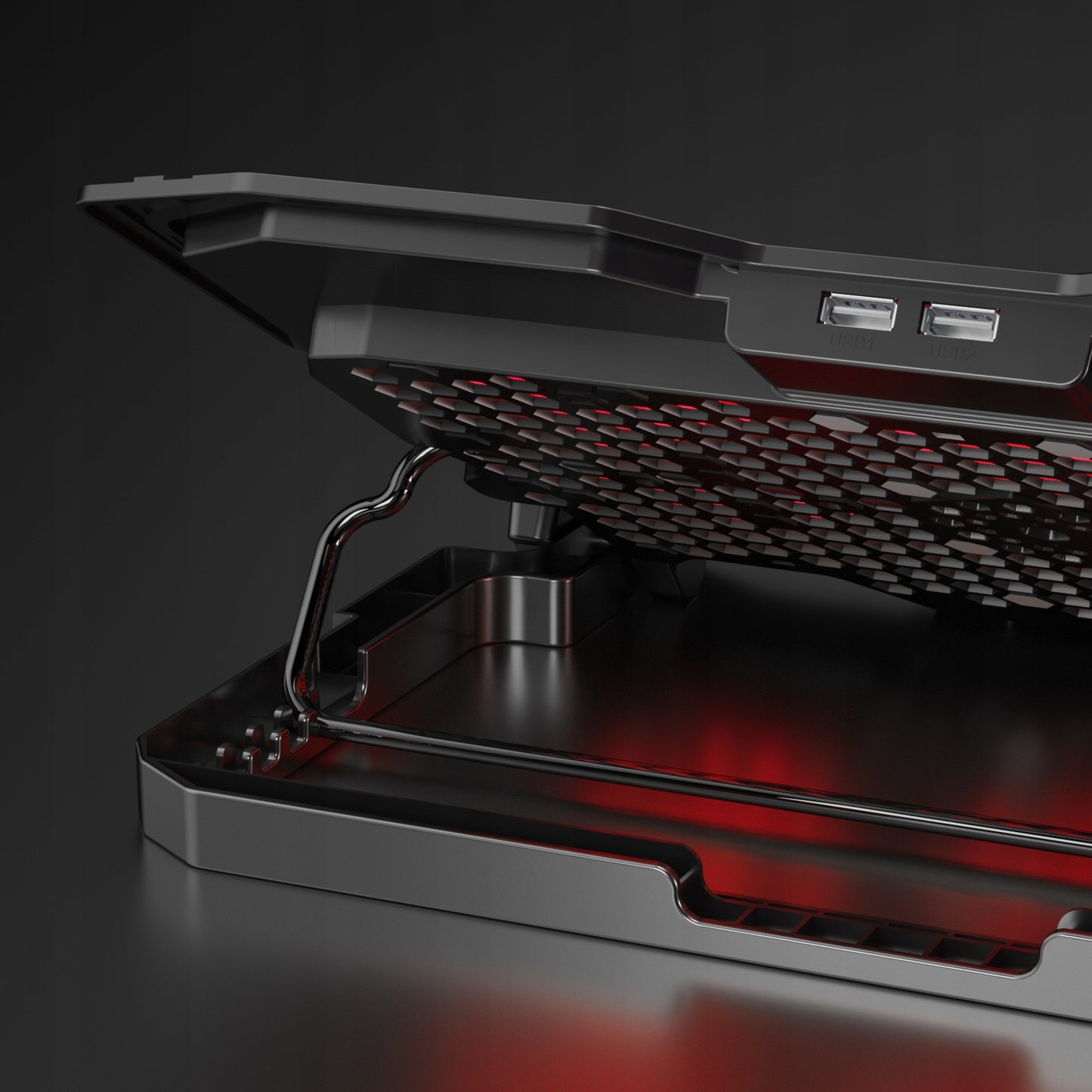 Aušinimo stovas nešiojamam kompiuteriui 15,6' žaidimams, didelis, LED, USB šakytuvas