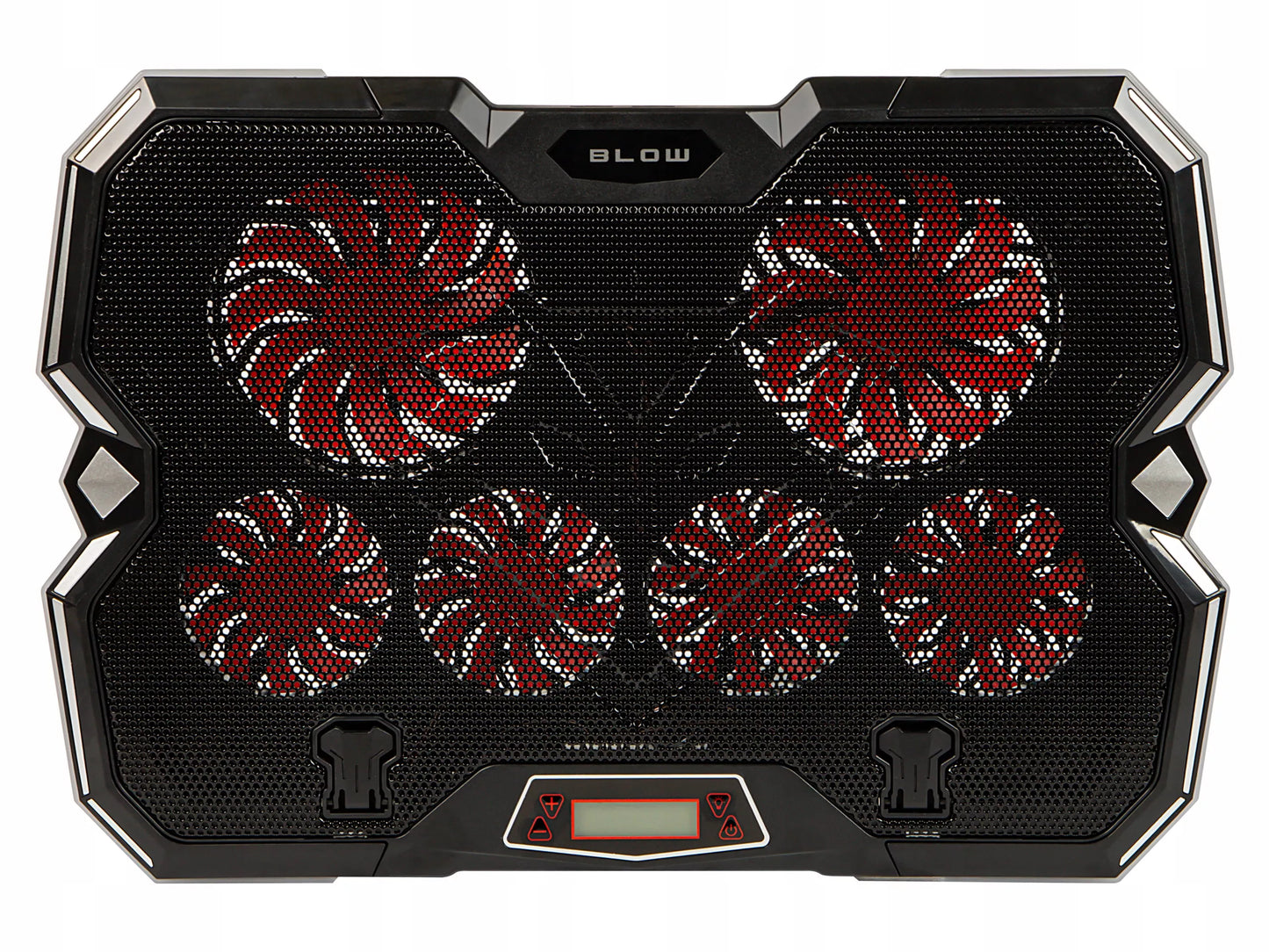 Aušinimo stovas nešiojamam kompiuteriui, reguliuojamas 9-17", LED RGB, 2x USB