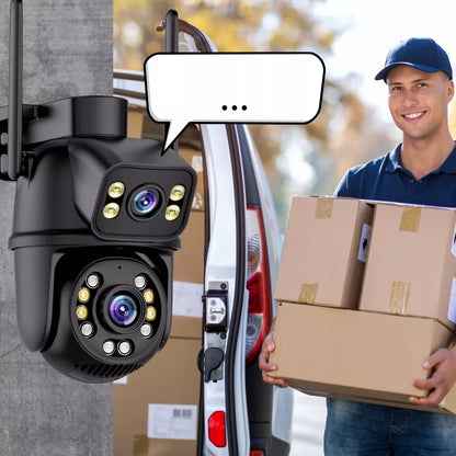 WiFi IP lauko kamera 4K UHD, 6 MPx, su audio ir judesio detekcija