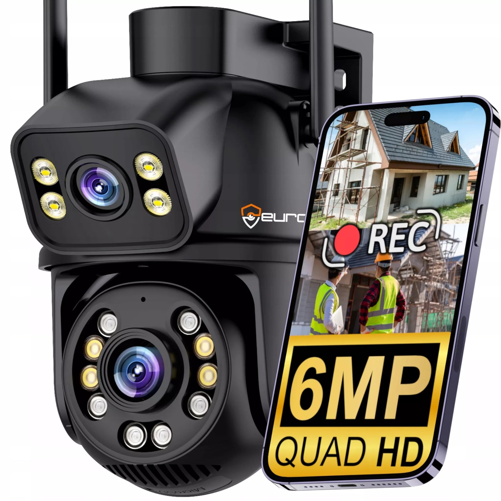 WiFi IP lauko kamera 4K UHD, 6 MPx, su audio ir judesio detekcija