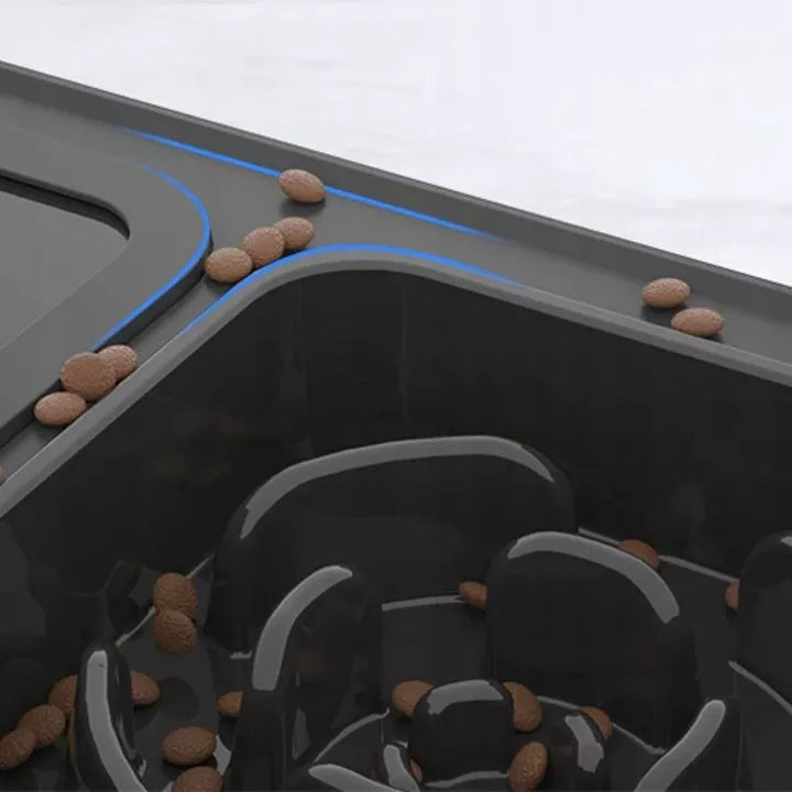 Reguliuojamo aukščio dvigubas šunų dubenėlis