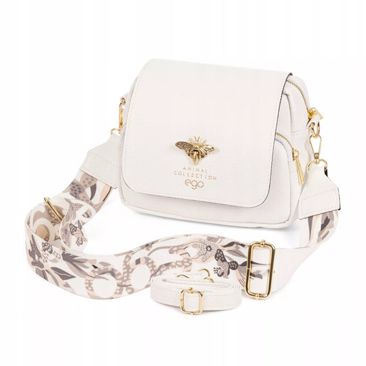 Moteriška balta rankinė / tašė per petį