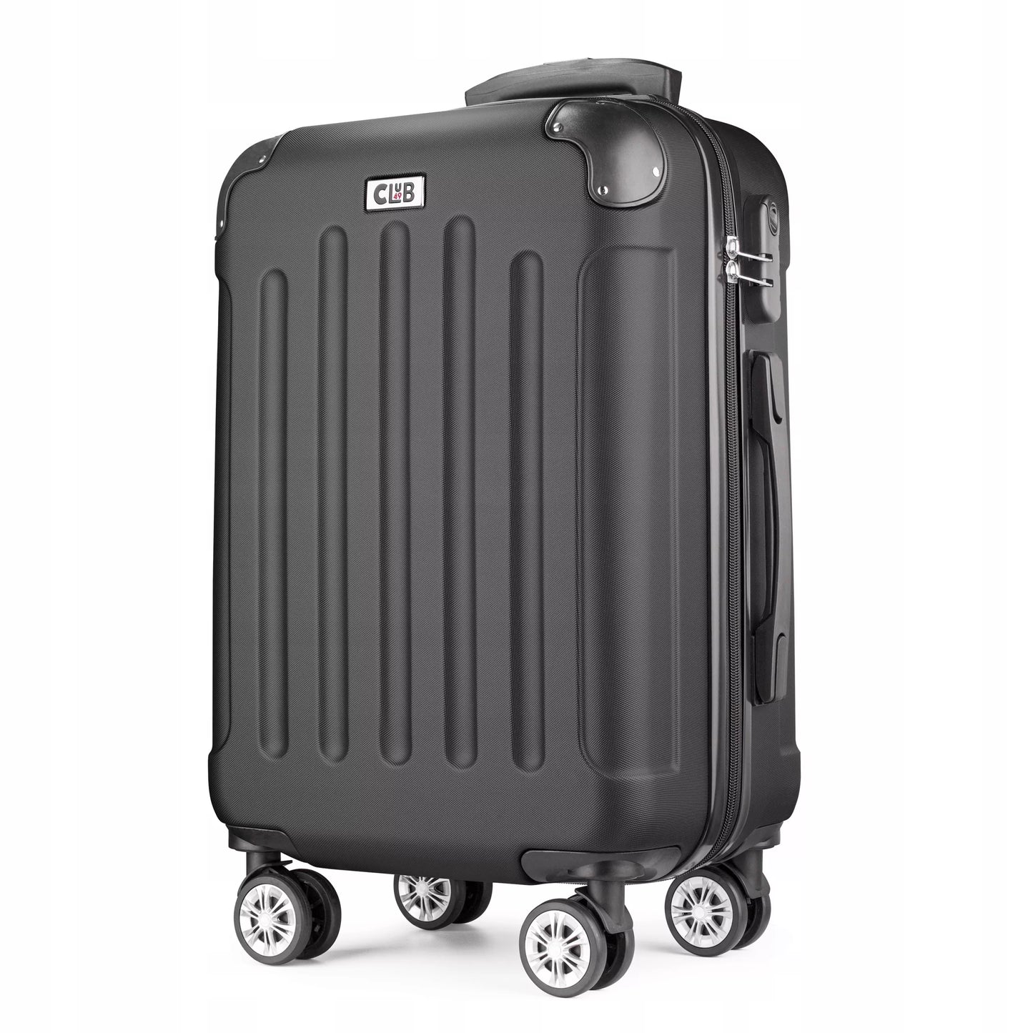 POSH ABS kelioninis lagaminas, kietas, 75L kabininis (juodas L)