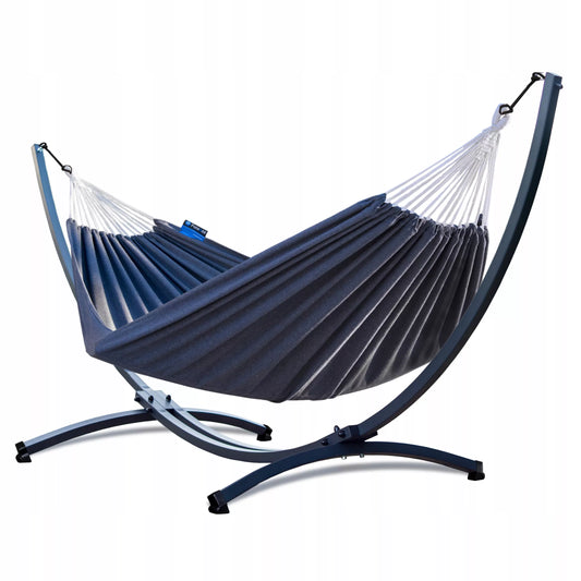 Potenza hamakas su stovu, plieninis stovas 220 kg + hamakas ROMA XL 220x160 cm