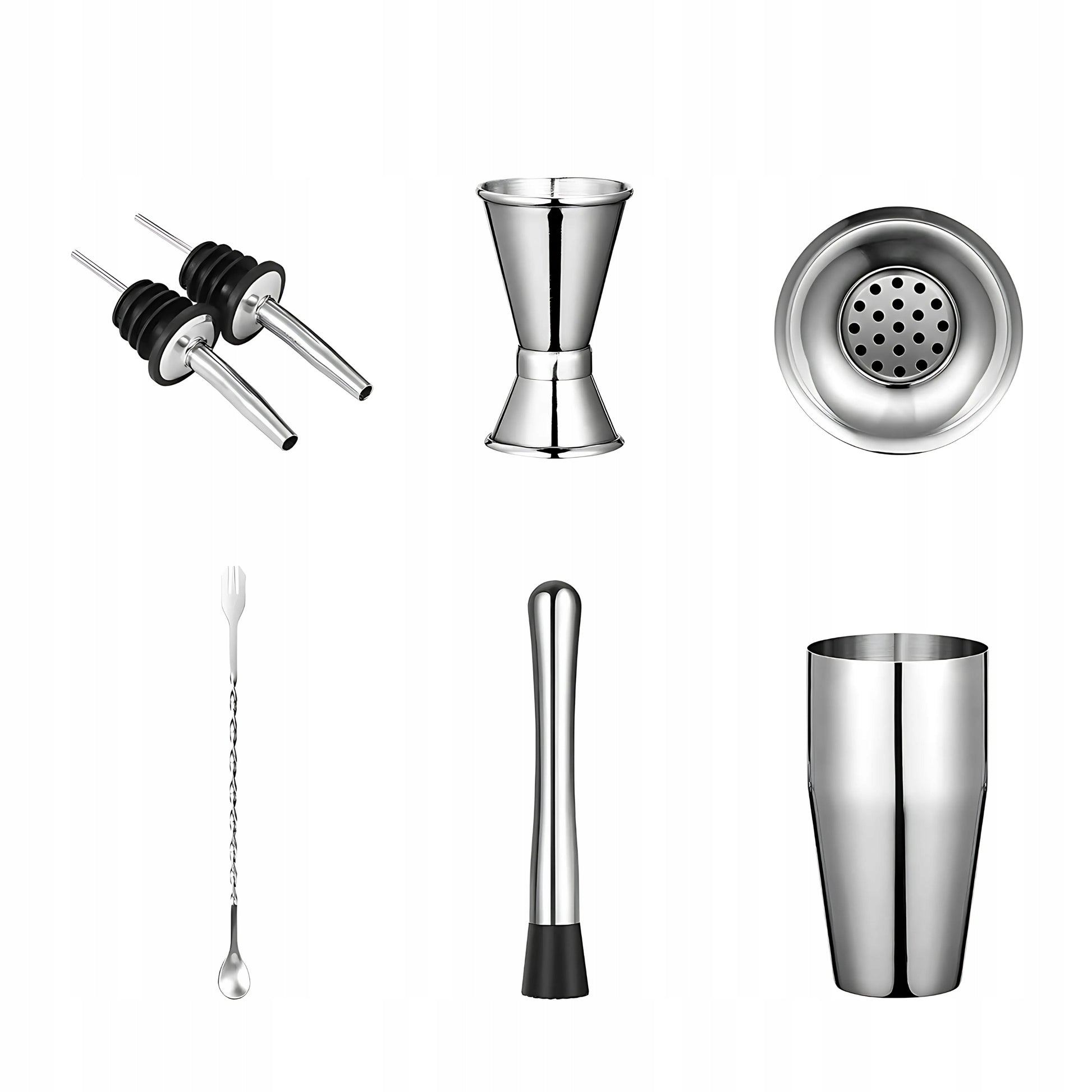 PROFESIONALUS BARMENO RINKINYS GĖRIMŲ SHAKERIS DOVANA 750 ML