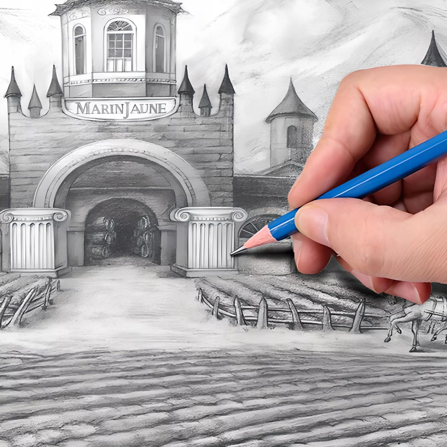 PROFESIONALUS PIEŠTUKŲ SKETCHINGUI IR BRĖŽYMUI RINKINYS 32W1 PIEŠTUKAI + DĖKLAS