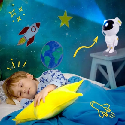 Žvaigždžių projektorius astronautas vaikams naktinė lemputė LED lazerinis projektorius NS
