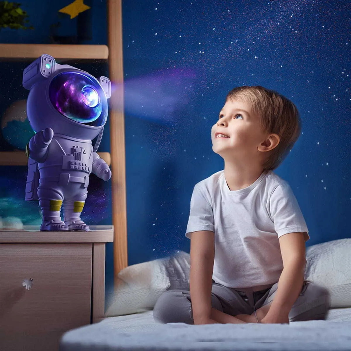 Žvaigždžių projektorius astronautas vaikams naktinė lemputė LED lazerinis projektorius NS