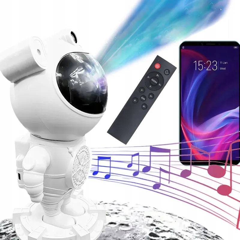 Žvaigždžių projektorius naktinė lemputė lazerinis LED projektorius su nuotolinio valdymo pulteliu ir Bluetooth garsiakalbiu