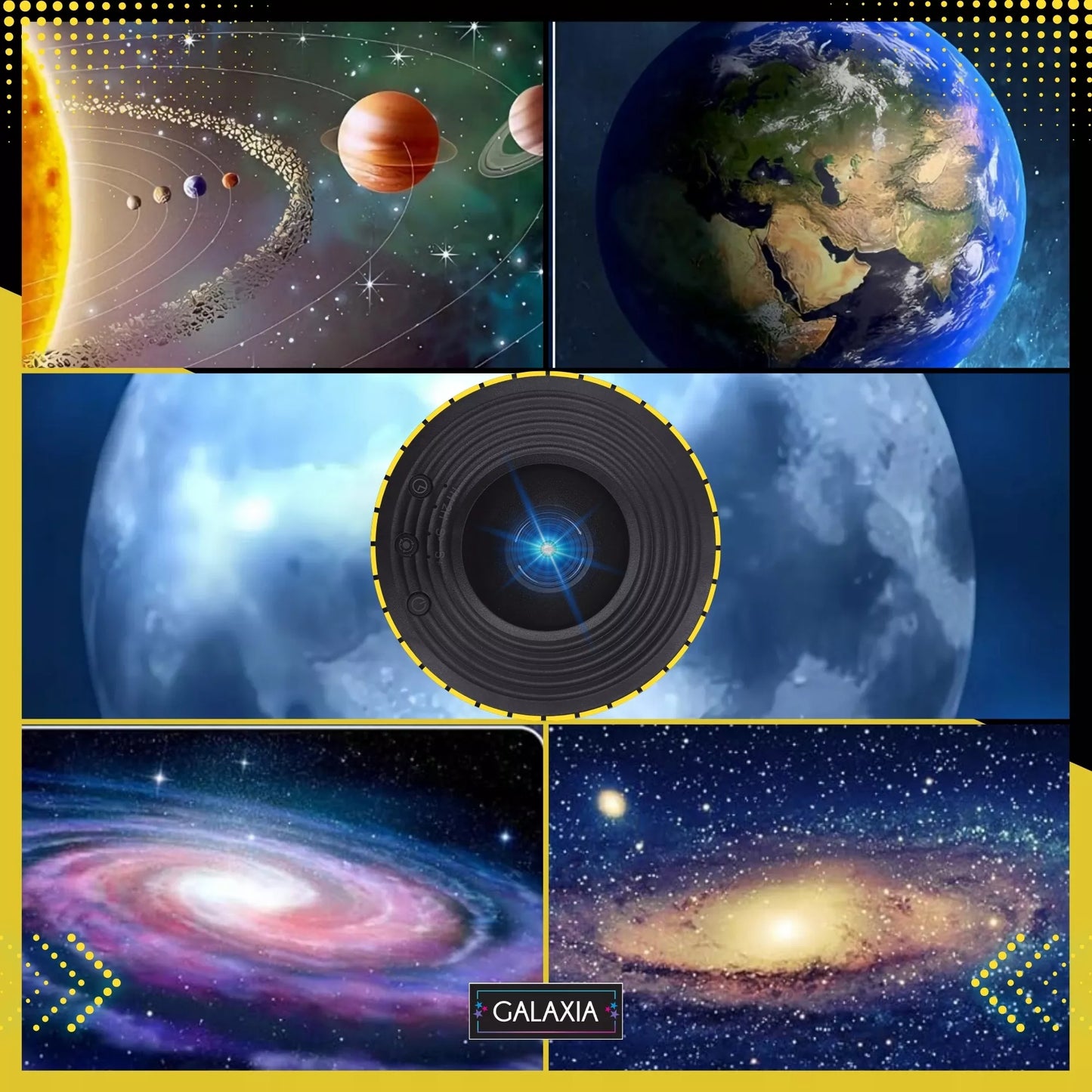 LED žvaigždžių projektorius vaikams, planetariumas namuose
