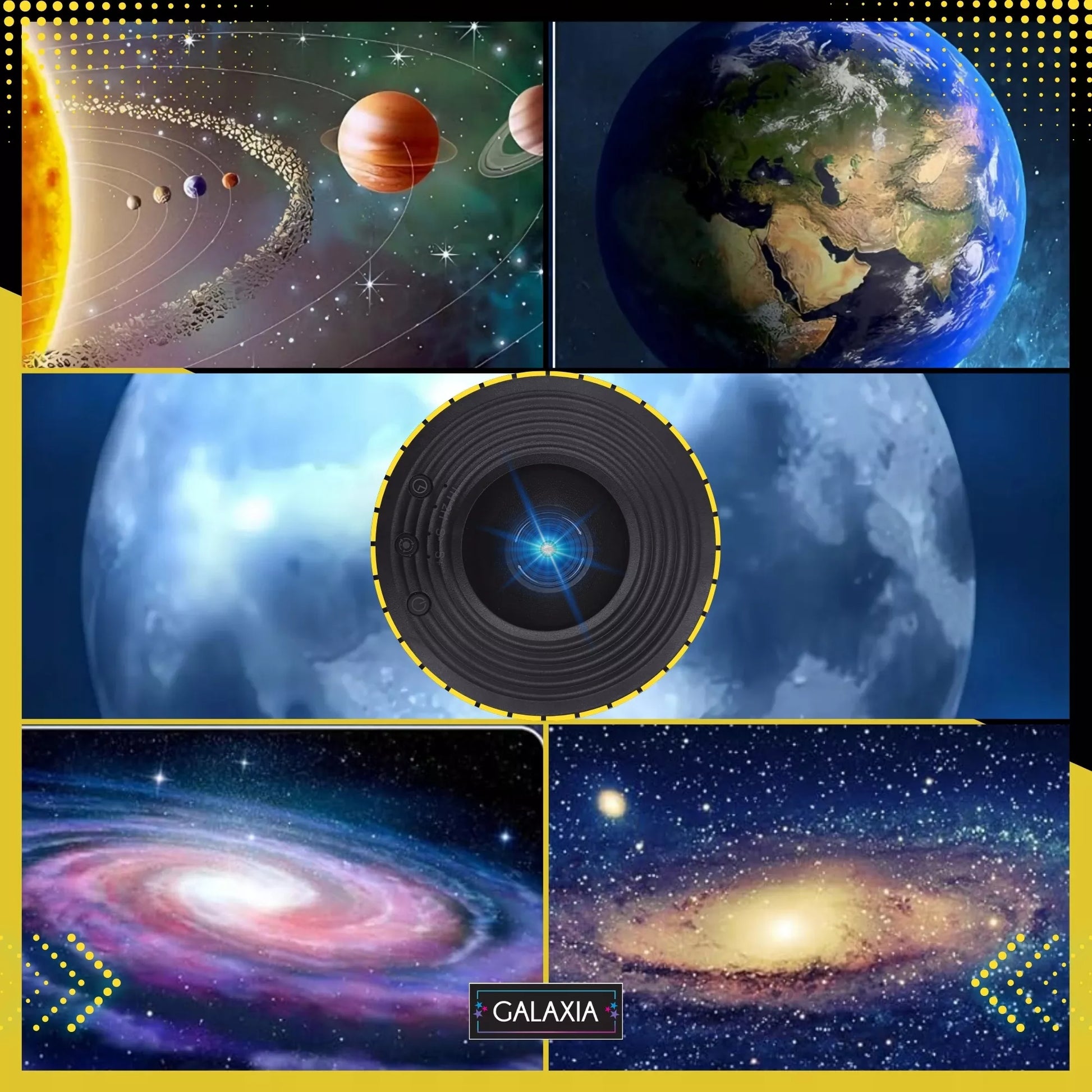 LED žvaigždžių projektorius vaikams, planetariumas namuose