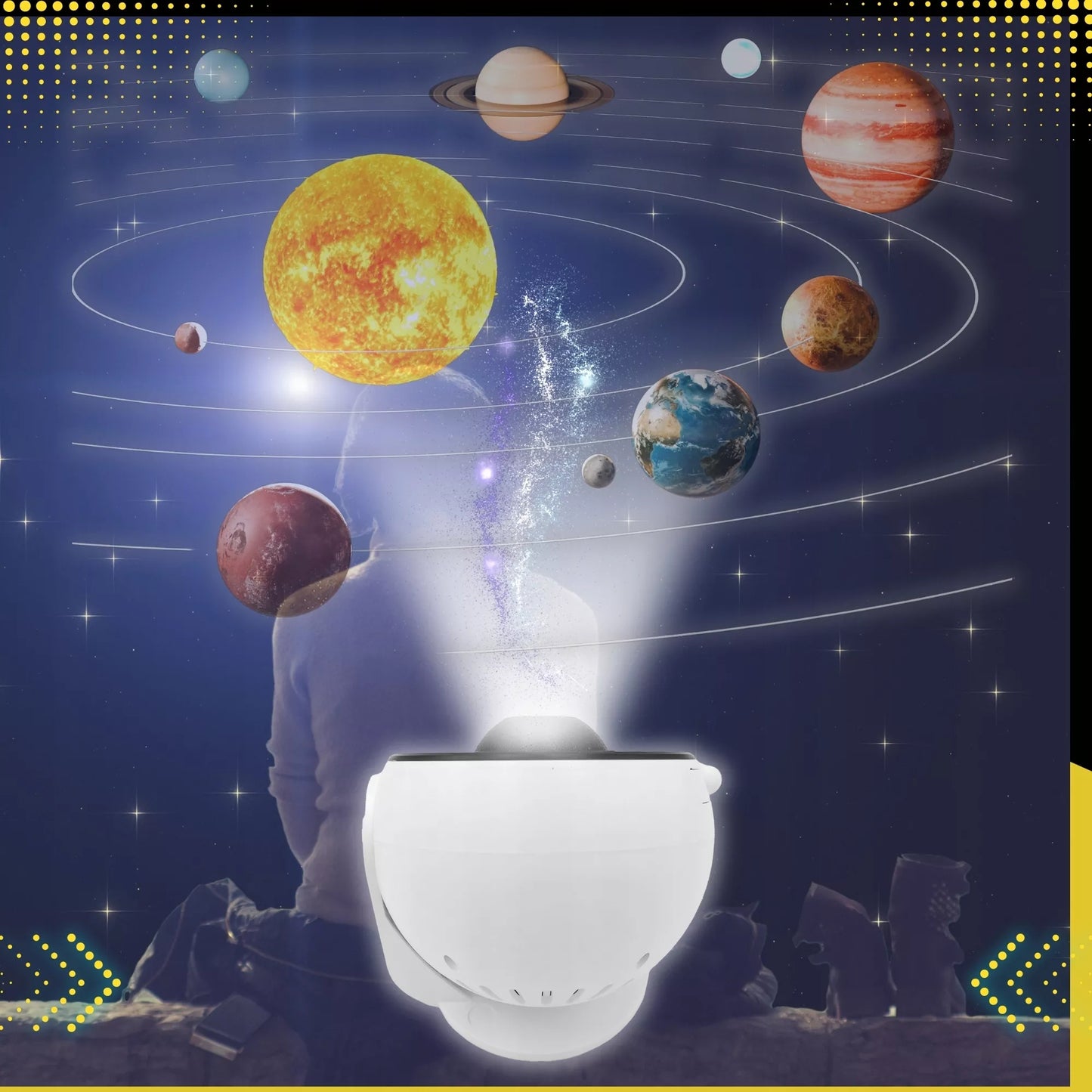 ŽVAIGŽDŽIŲ PROJEKTORIUS PLANETARIUM PROJEKTORIUS KOSMINIS PROJEKTORIUS VAIKAMS LED NAKTINĖ LEMPA
